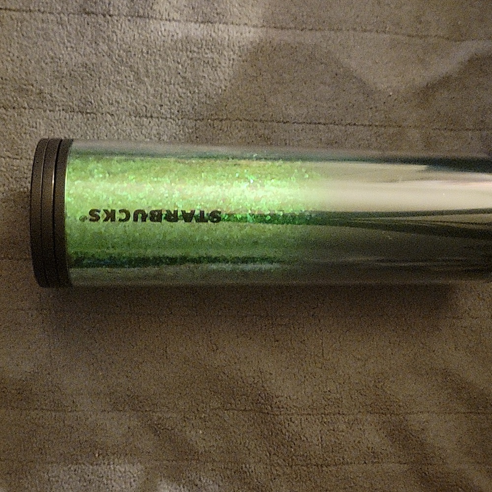 Starbucks glittery sparkling Emerald green 16oz coffee tea tumbler